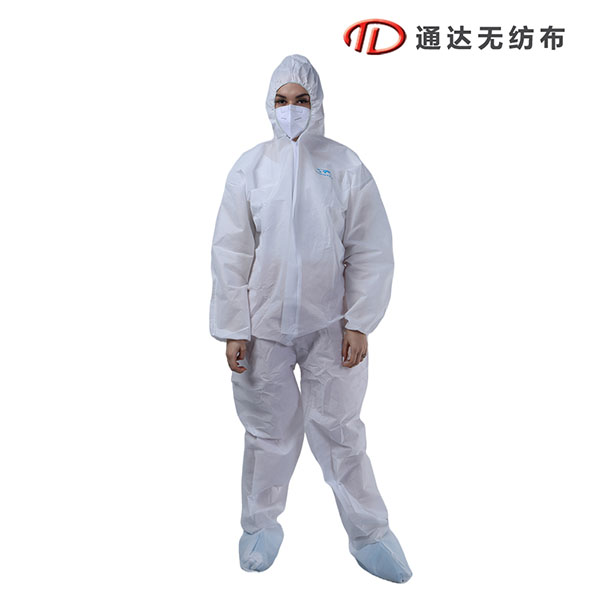 无纺布连体带帽全身防尘防疫防护服