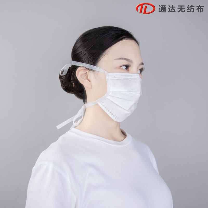 医用白色绑带口罩